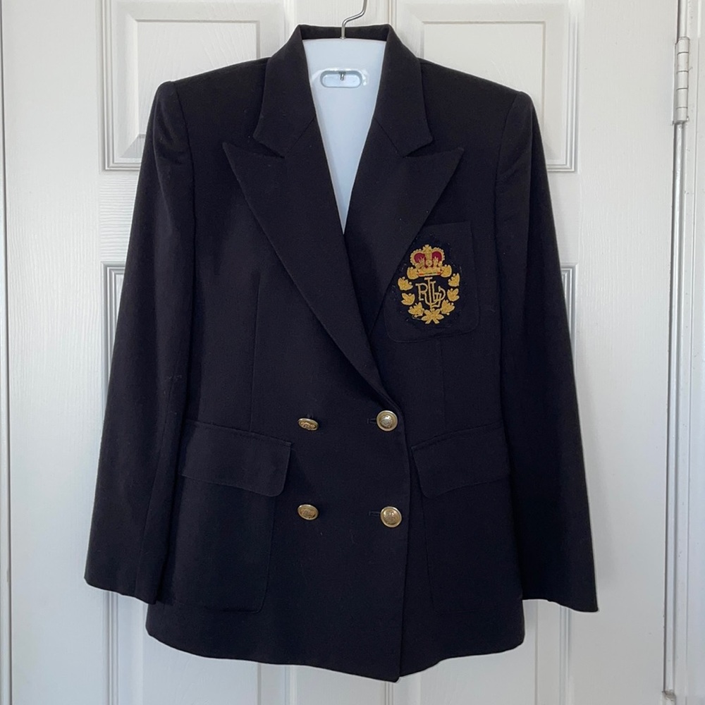 Polo Ralph Lauren Double-Breasted Blazer - Navy Blue